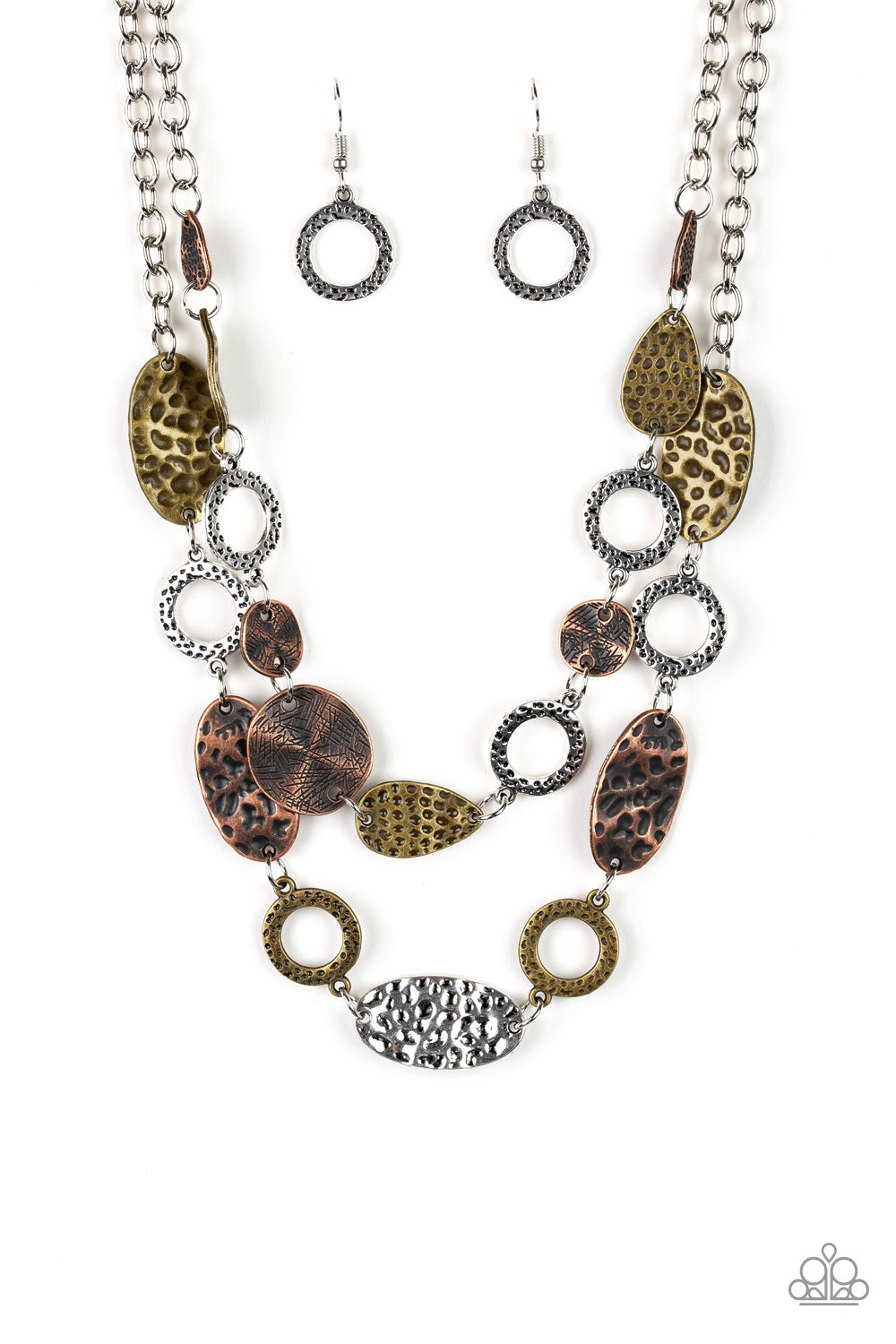 Trippin On Texture Multi Paparazzi Necklace Cashmere Pink Jewels