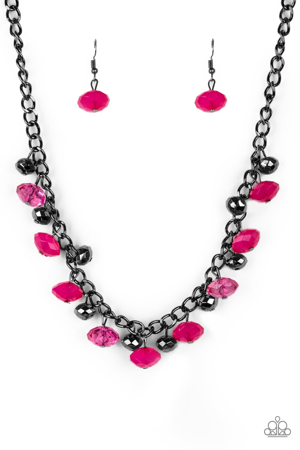 Runway Rebel Pink Paparazzi Necklace Cashmere Pink Jewels