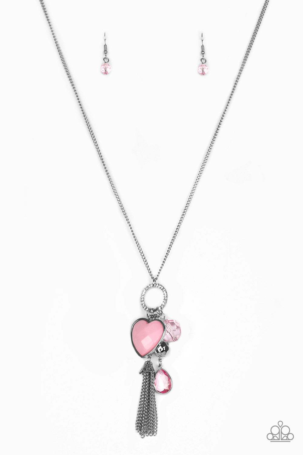 Haute Heartbreaker Pink Paparazzi Necklace Cashmere Pink Jewels