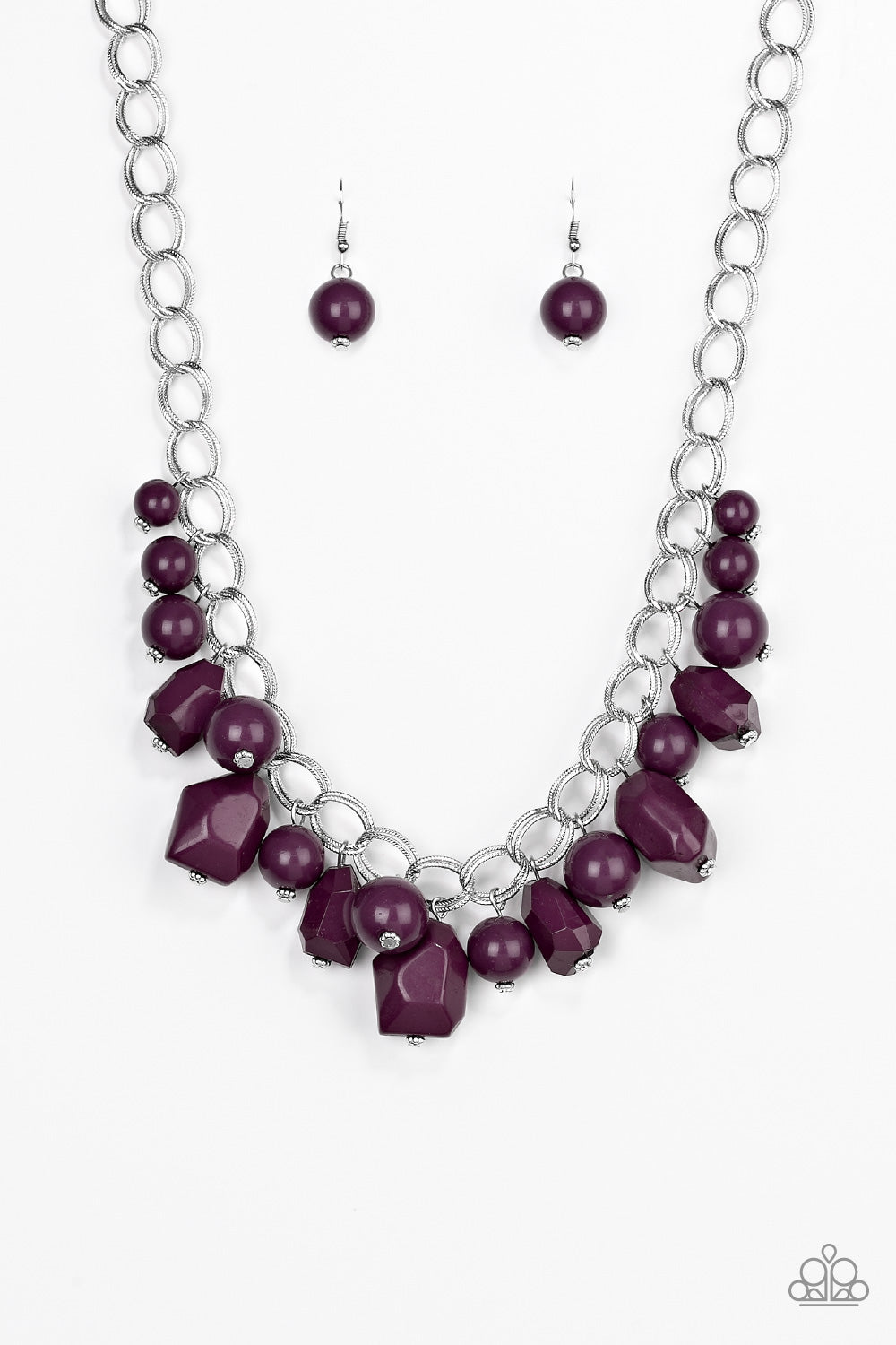 Gorgeously Globetrotter Purple Paparazzi Necklace Cashmere Pink Jewels