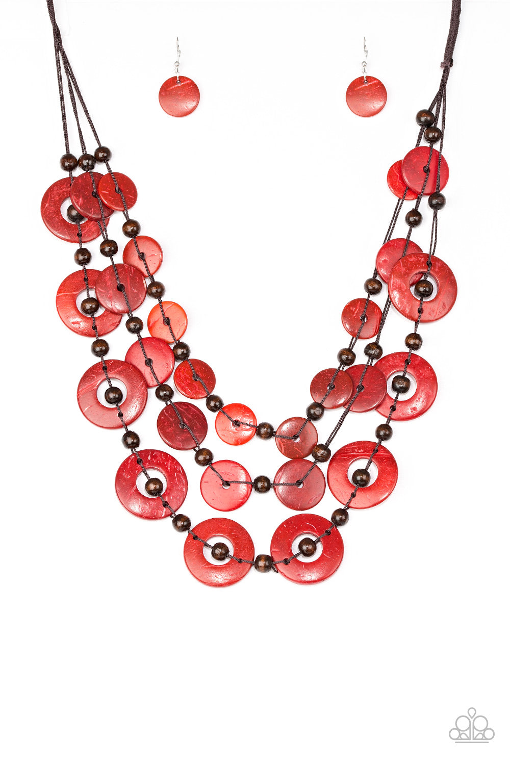Catalina Coastin Red Paparazzi Necklace Cashmere Pink Jewels - Cashmere Pink Jewels & Accessories, Cashmere Pink Jewels & Accessories - Paparazzi