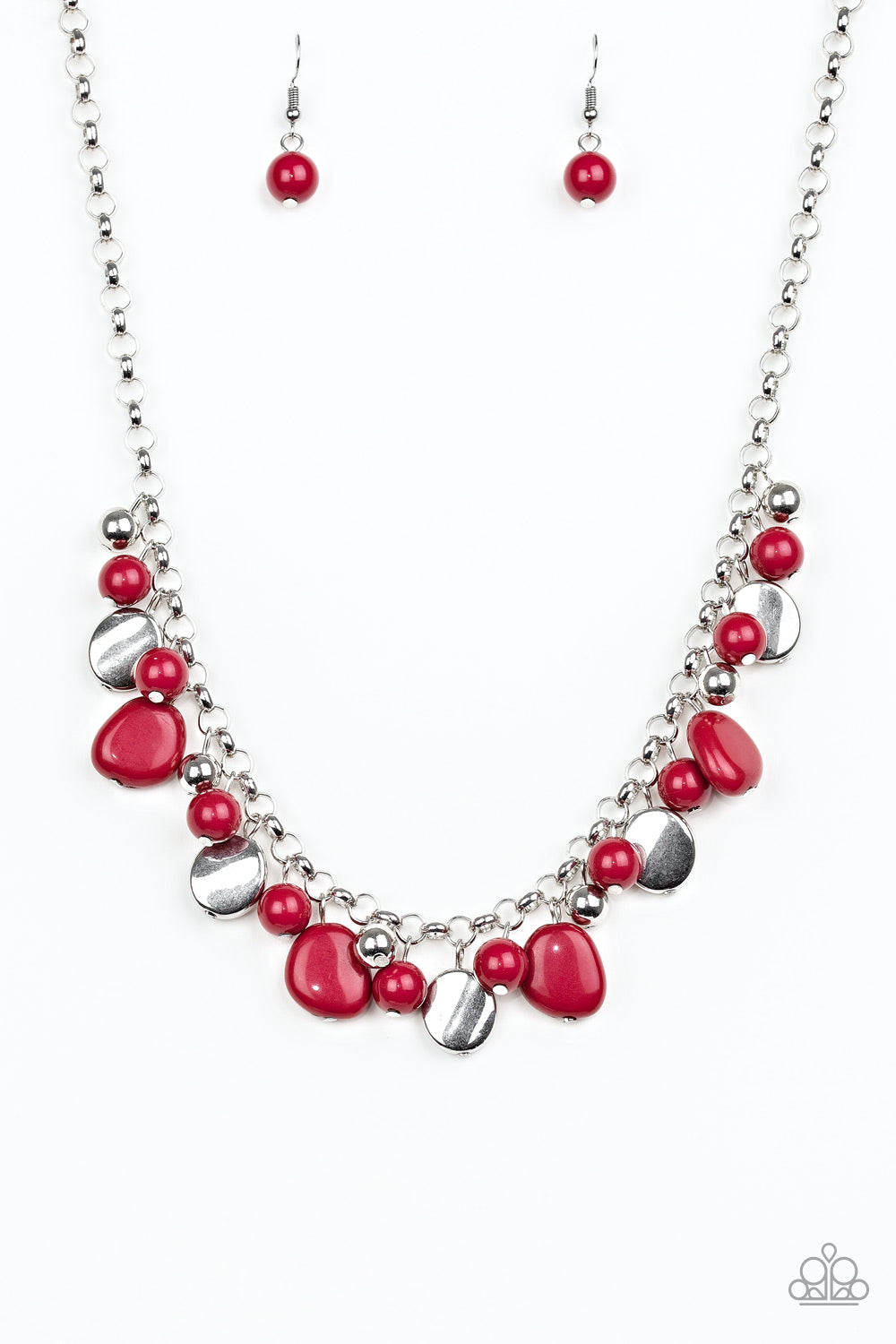 Flirtatiously Florida Red Paparazzi Necklace Cashmere Pink Jewels