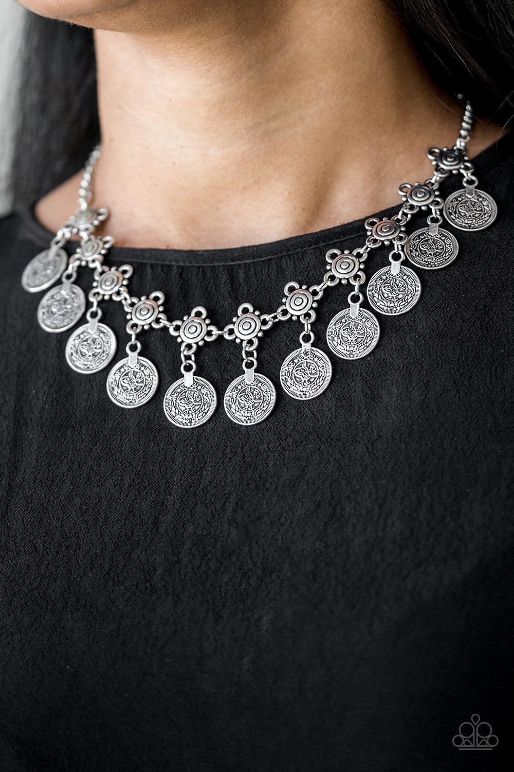 Walk The Plank Silver Paparazzi Necklace Cashmere Pink Jewels