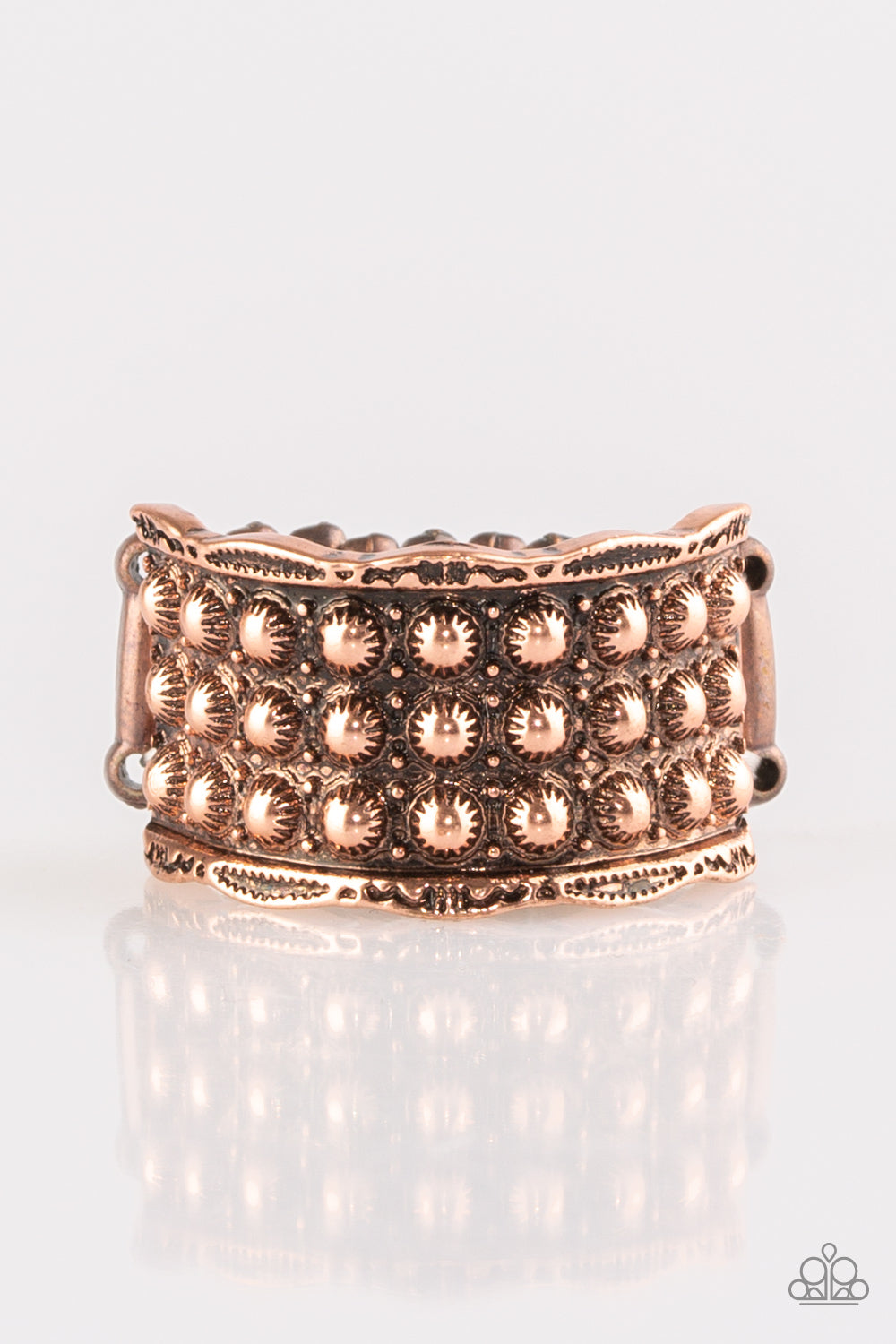 Call To Arms Copper Paparazzi Ring Cashmere Pink Jewels