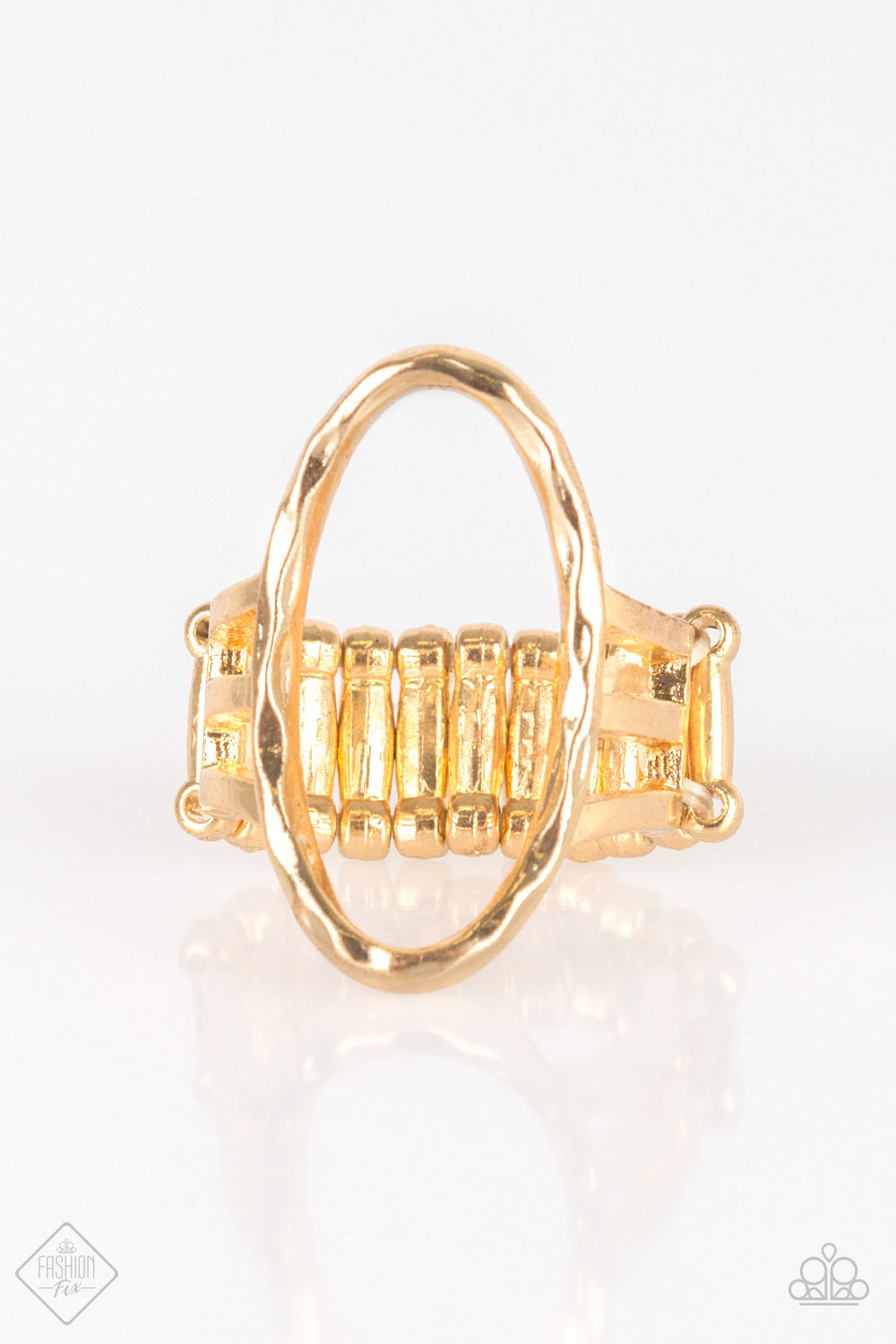 Center Chic Gold Paparazzi Ring Cashmere Pink Jewels