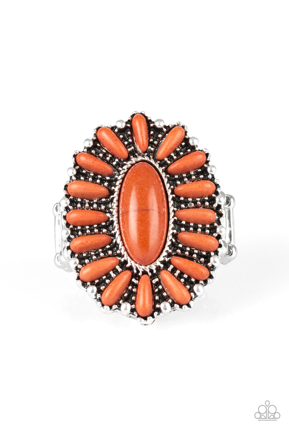 Cactus Cabana Orange Paparazzi Rings Cashmere Pink Jewels - Cashmere Pink Jewels & Accessories, Cashmere Pink Jewels & Accessories - Paparazzi