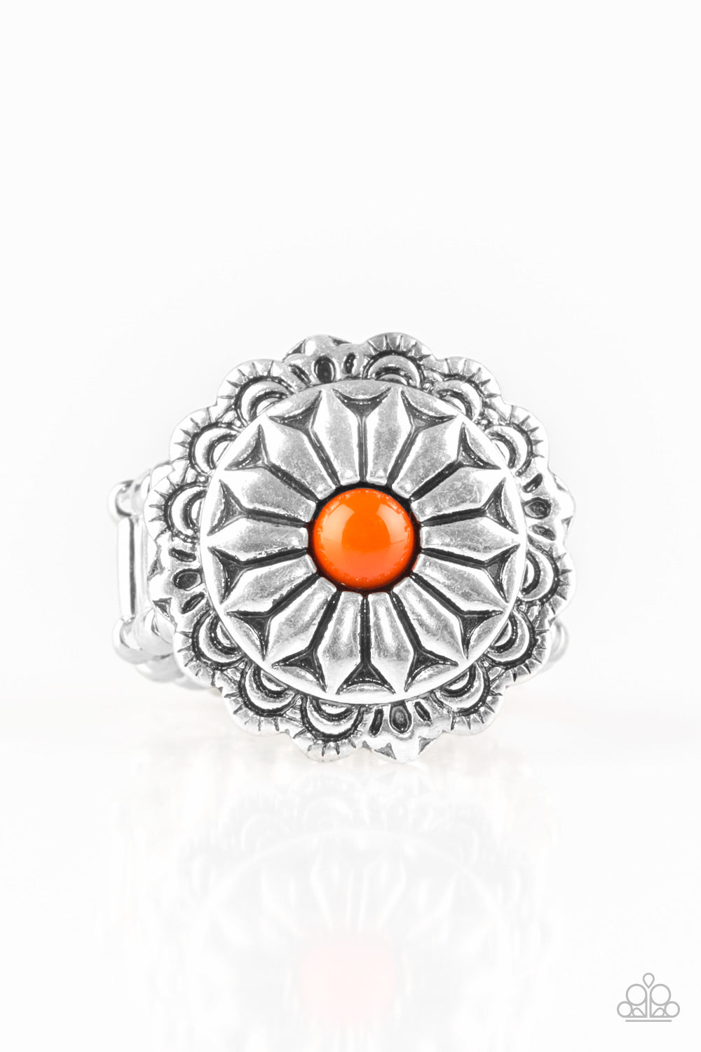 Daringly Daisy Orange Paparazzi Ring Cashmere Pink Jewels