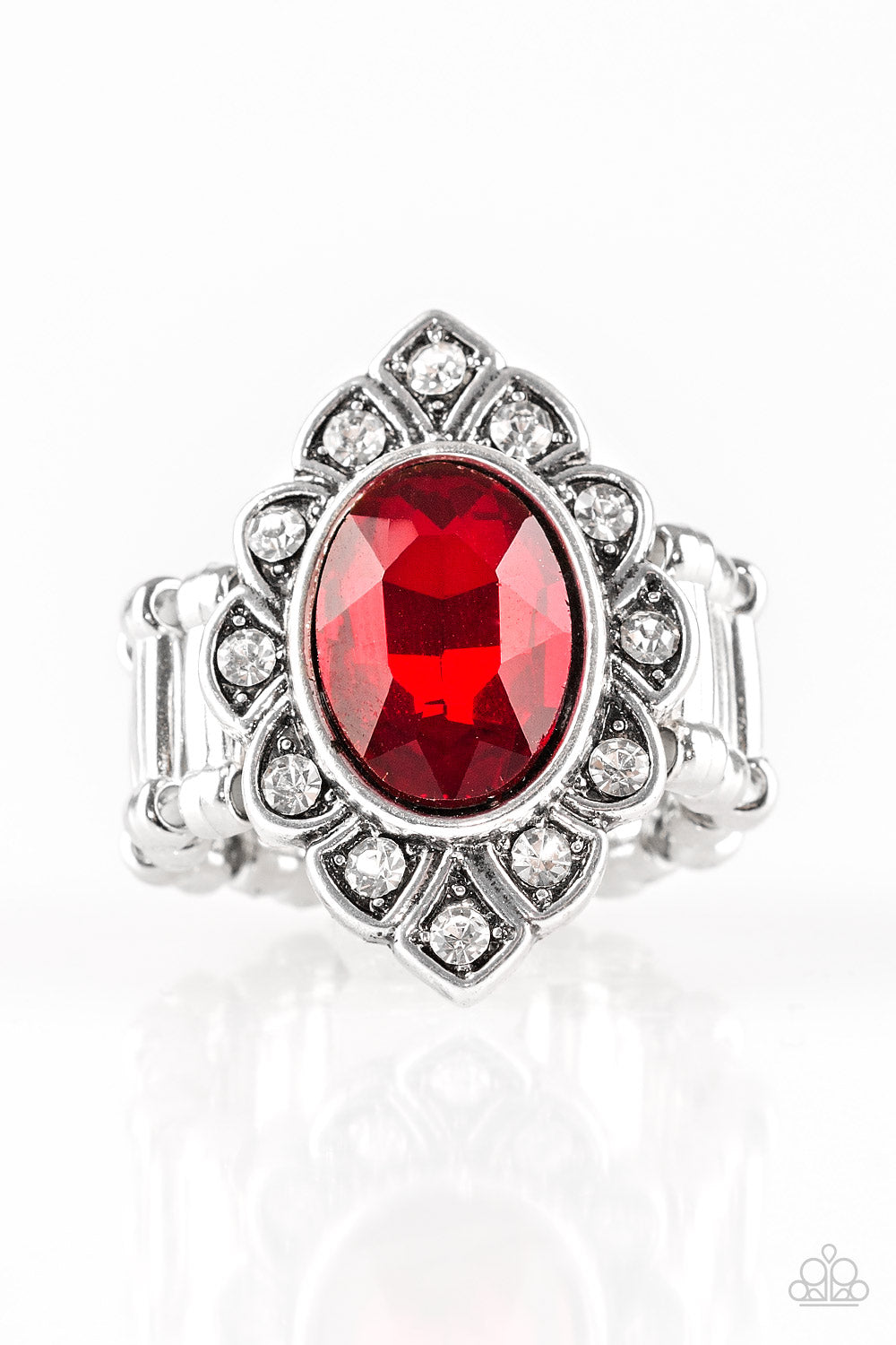 Power Behind The Throne Red Paparazzi Ring Cashmere Pink Jewels