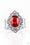 Power Behind The Throne Red Paparazzi Ring Cashmere Pink Jewels