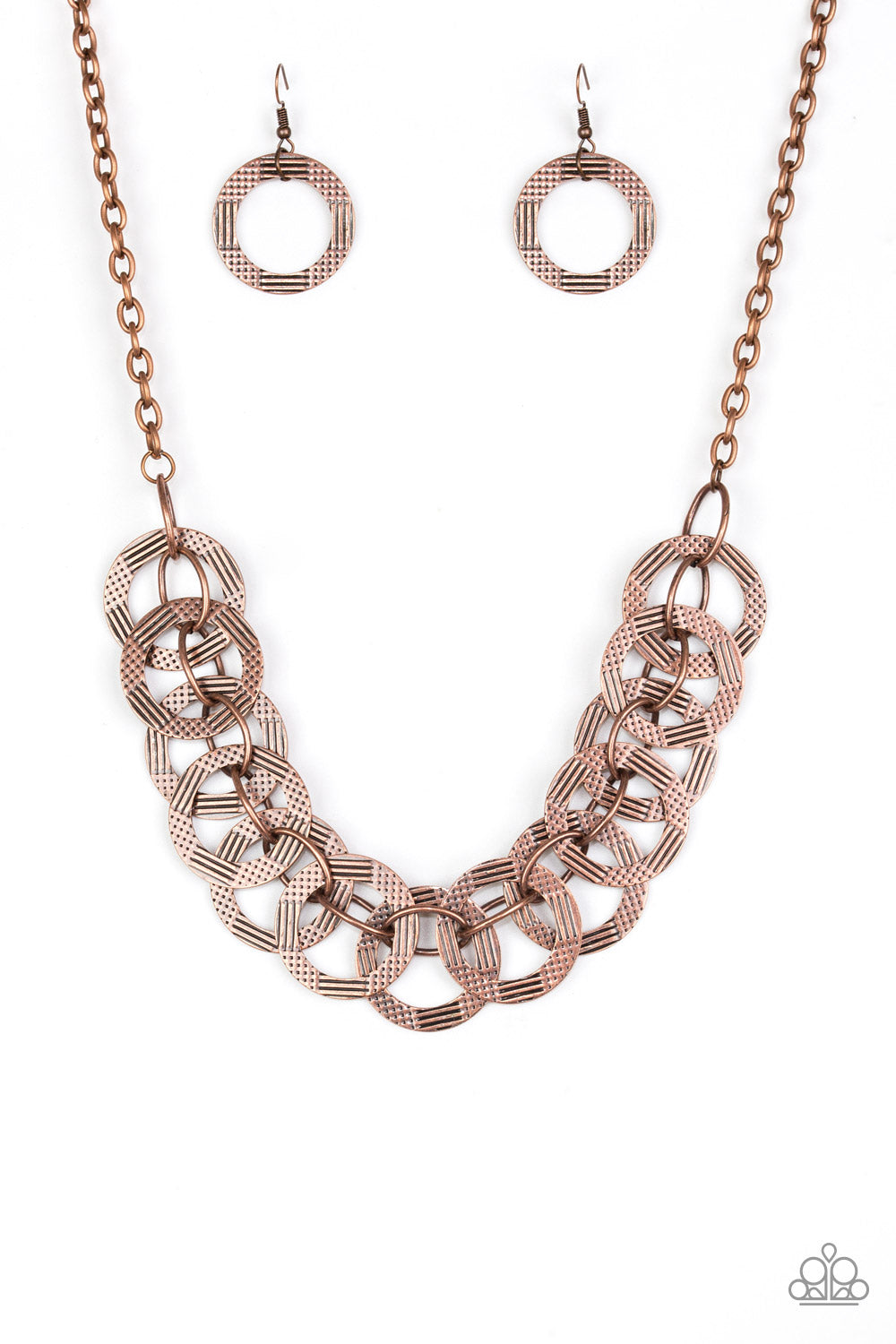 The Main Contender Copper Paparazzi Necklace Cashmere Pink Jewels - Cashmere Pink Jewels & Accessories, Cashmere Pink Jewels & Accessories - Paparazzi