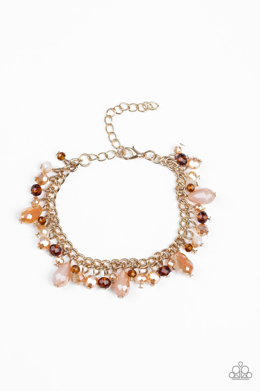 Courageously Catwalk Gold Paparazzi Necklace Cashmere Pink Jewels - Cashmere Pink Jewels & Accessories, Cashmere Pink Jewels & Accessories - Paparazzi