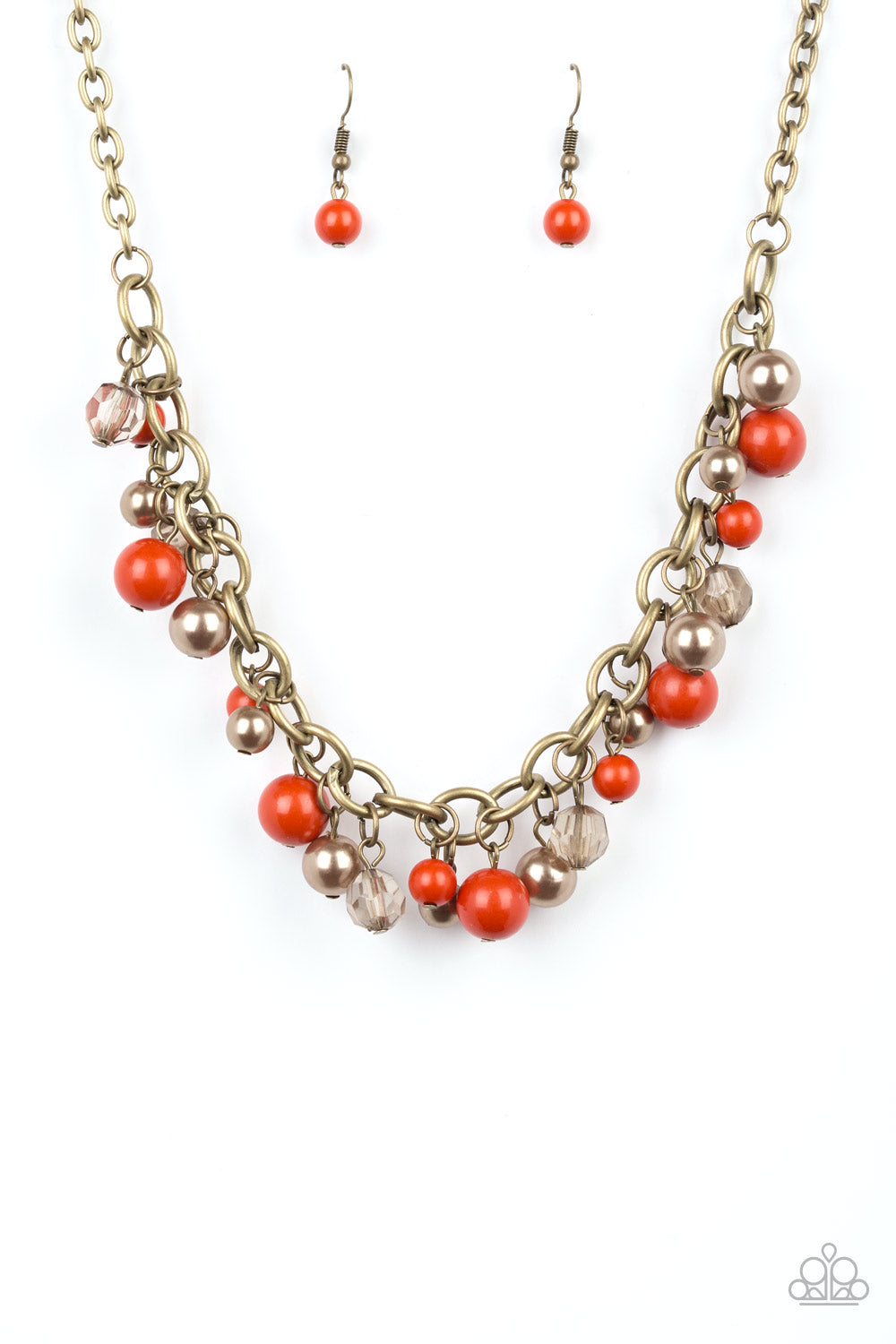 The GRIT Crowd Orange Paparazzi Necklace Cashmere Pink Jewels