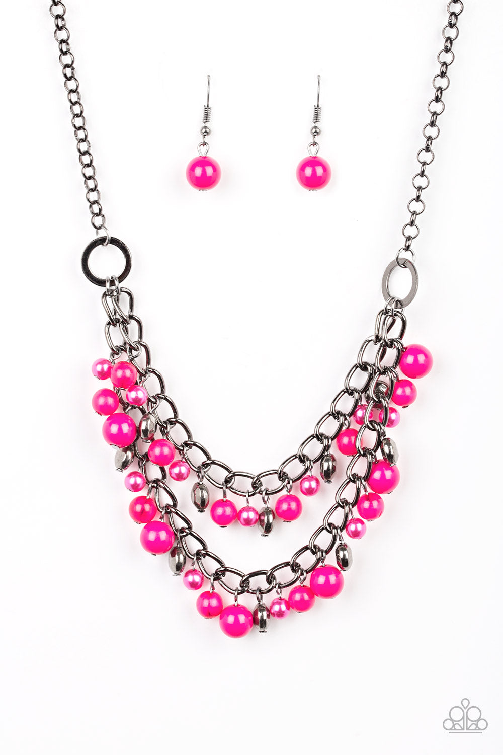 Watch Me Now Pink Paparazzi Necklaces Cashmere Pink Jewels - Cashmere Pink Jewels & Accessories, Cashmere Pink Jewels & Accessories - Paparazzi