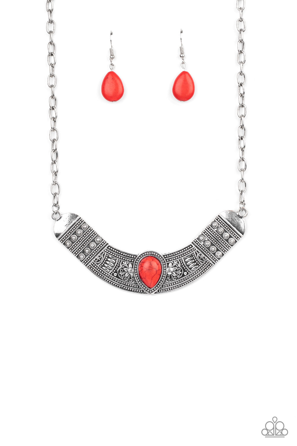 Very Venturous Red Paparazzi Necklace Cashmere Pink Jewels