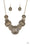 Prehistoric Powerhouse Brass Paparazzi Necklace Cashmere Pink Jewels