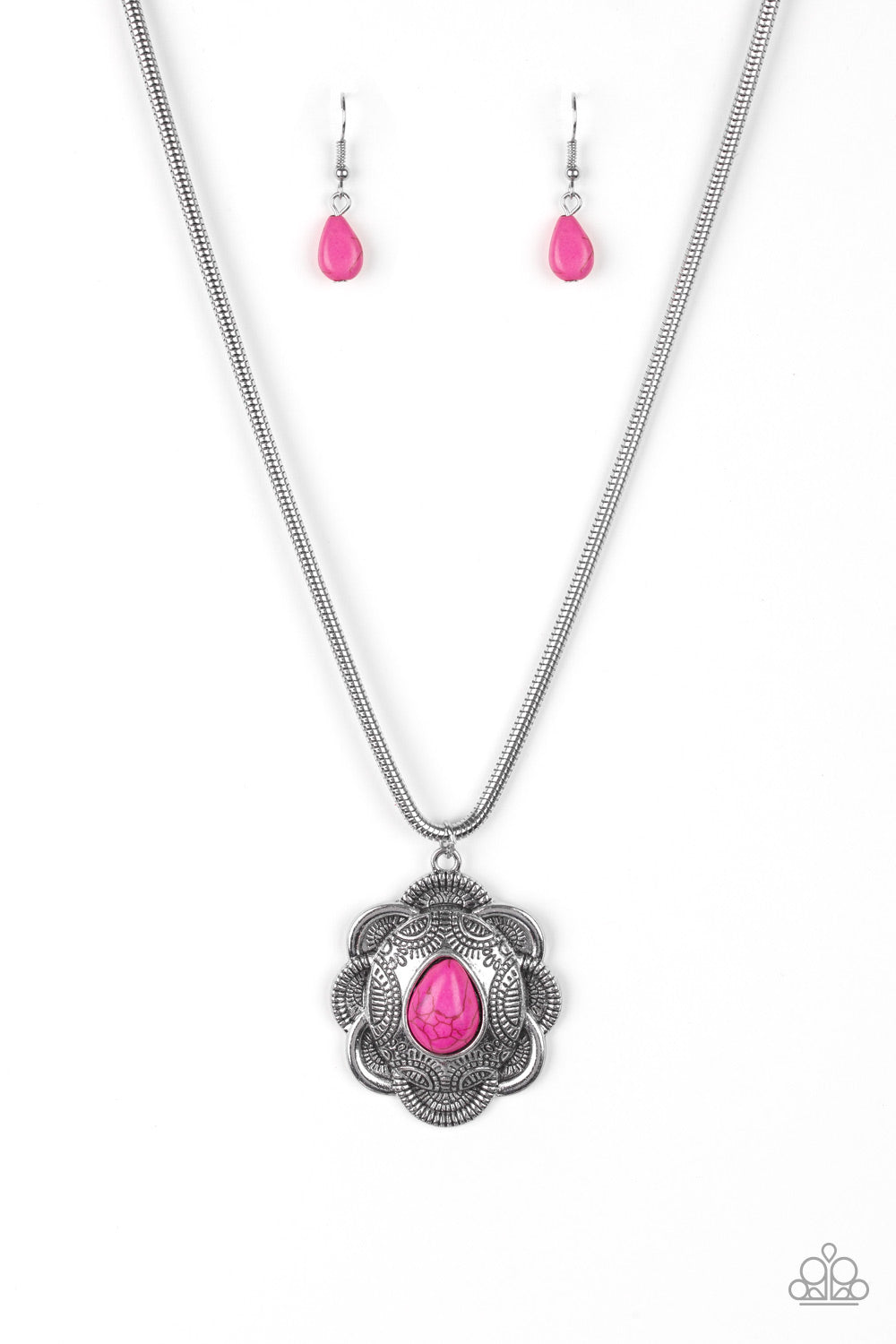 Mojave Meadow Pink Paparazzi Necklace Cashmere Pink Jewels