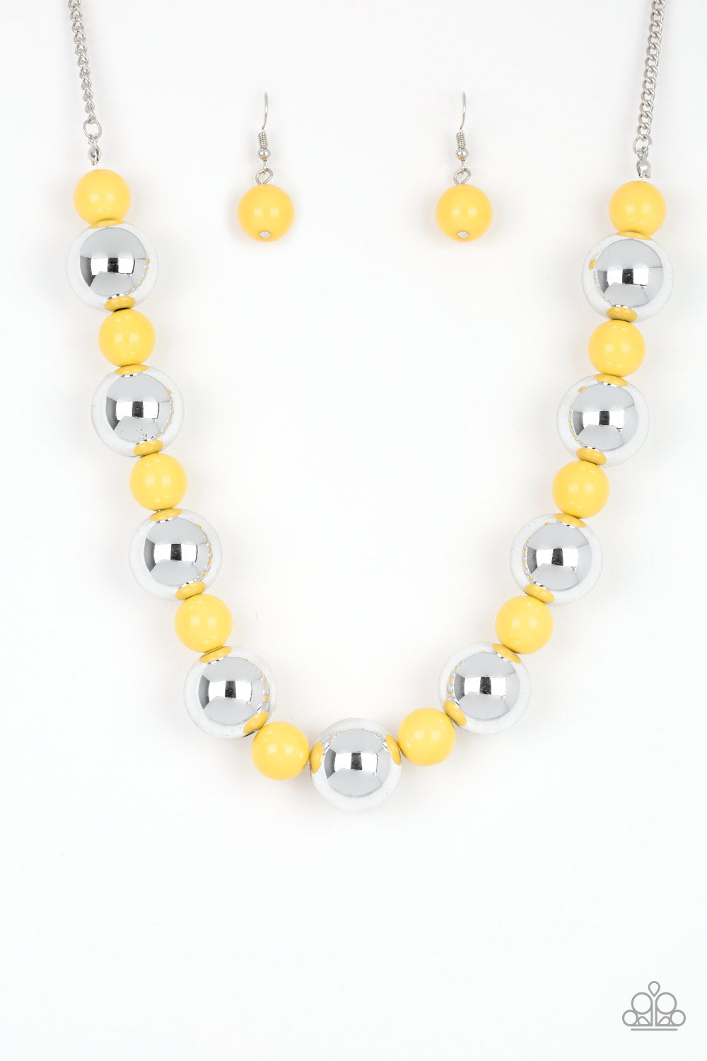 Top Pop Yellow Paparazzi Necklace Cashmere Pink Jewels