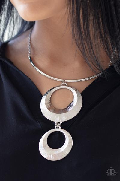 Egyptian Eclipse Silver Paparazzi Necklace Cashmere Pink Jewels - Cashmere Pink Jewels & Accessories, Cashmere Pink Jewels & Accessories - Paparazzi