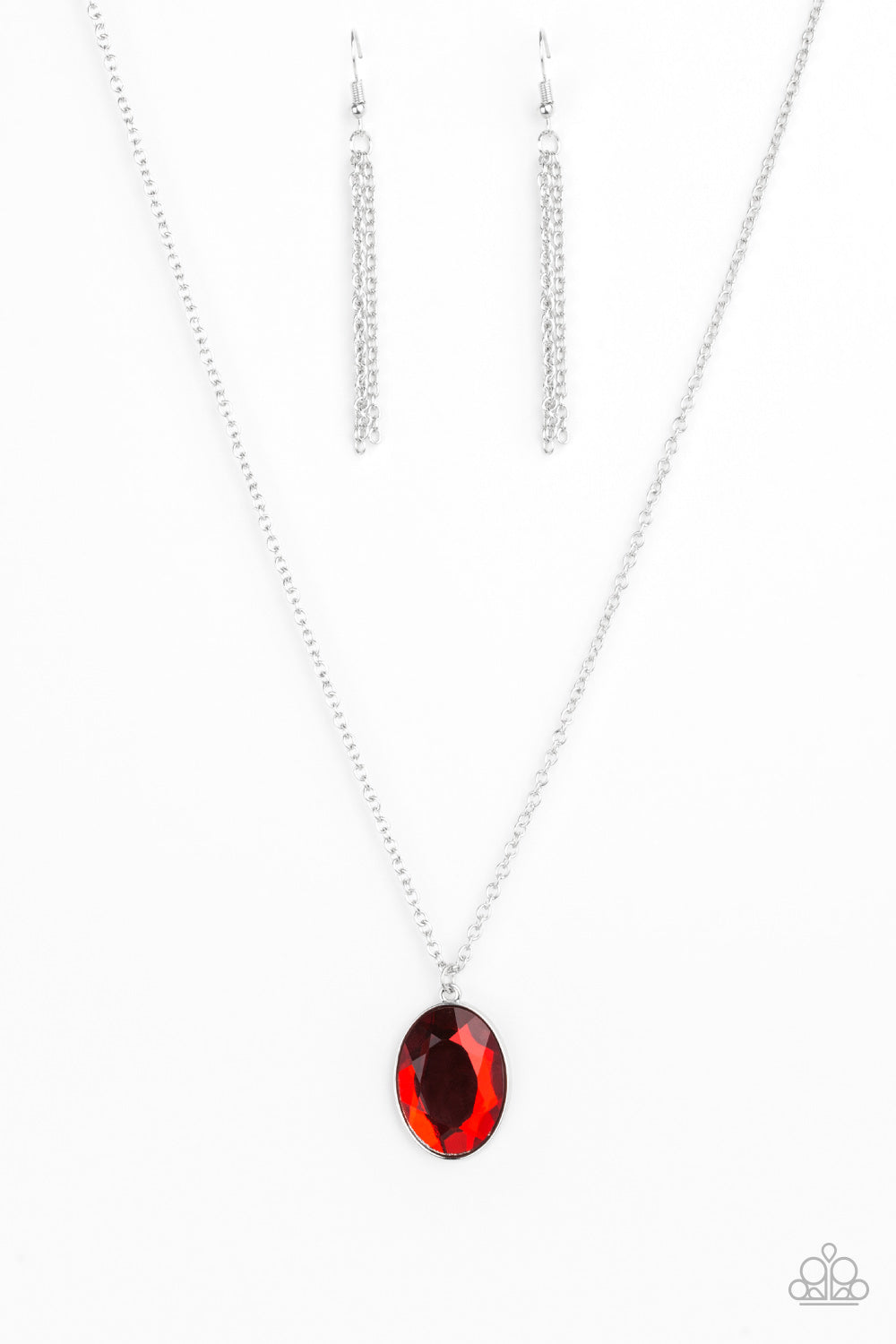 Definitely Duchess Red Paparazzi Necklace Cashmere Pink Jewels