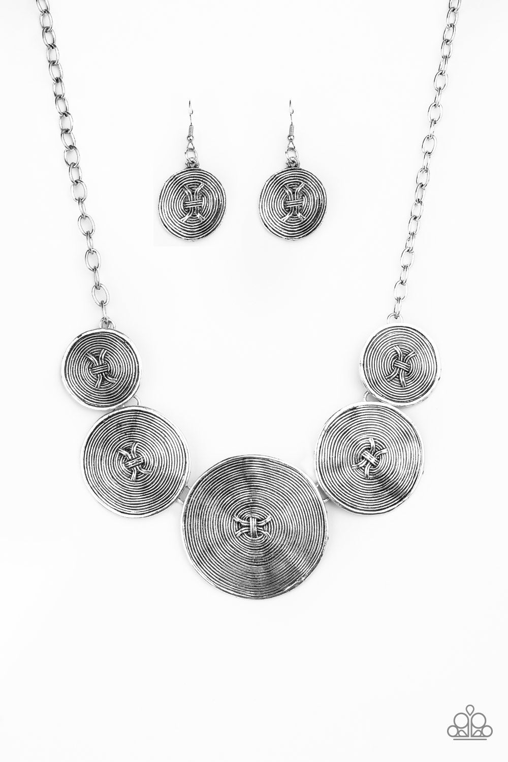 Deserves A Medal Silver Paparazzi Necklace Cashmere Pink Jewels - Cashmere Pink Jewels & Accessories, Cashmere Pink Jewels & Accessories - Paparazzi