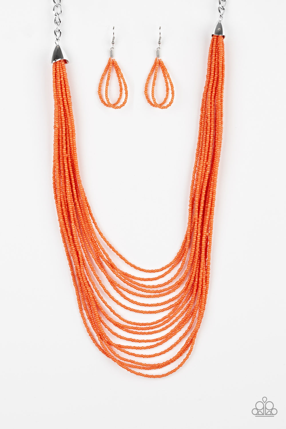 Peacefully Pacific Orange Paparazzi Necklaces Cashmere Pink Jewels - Cashmere Pink Jewels & Accessories, Cashmere Pink Jewels & Accessories - Paparazzi