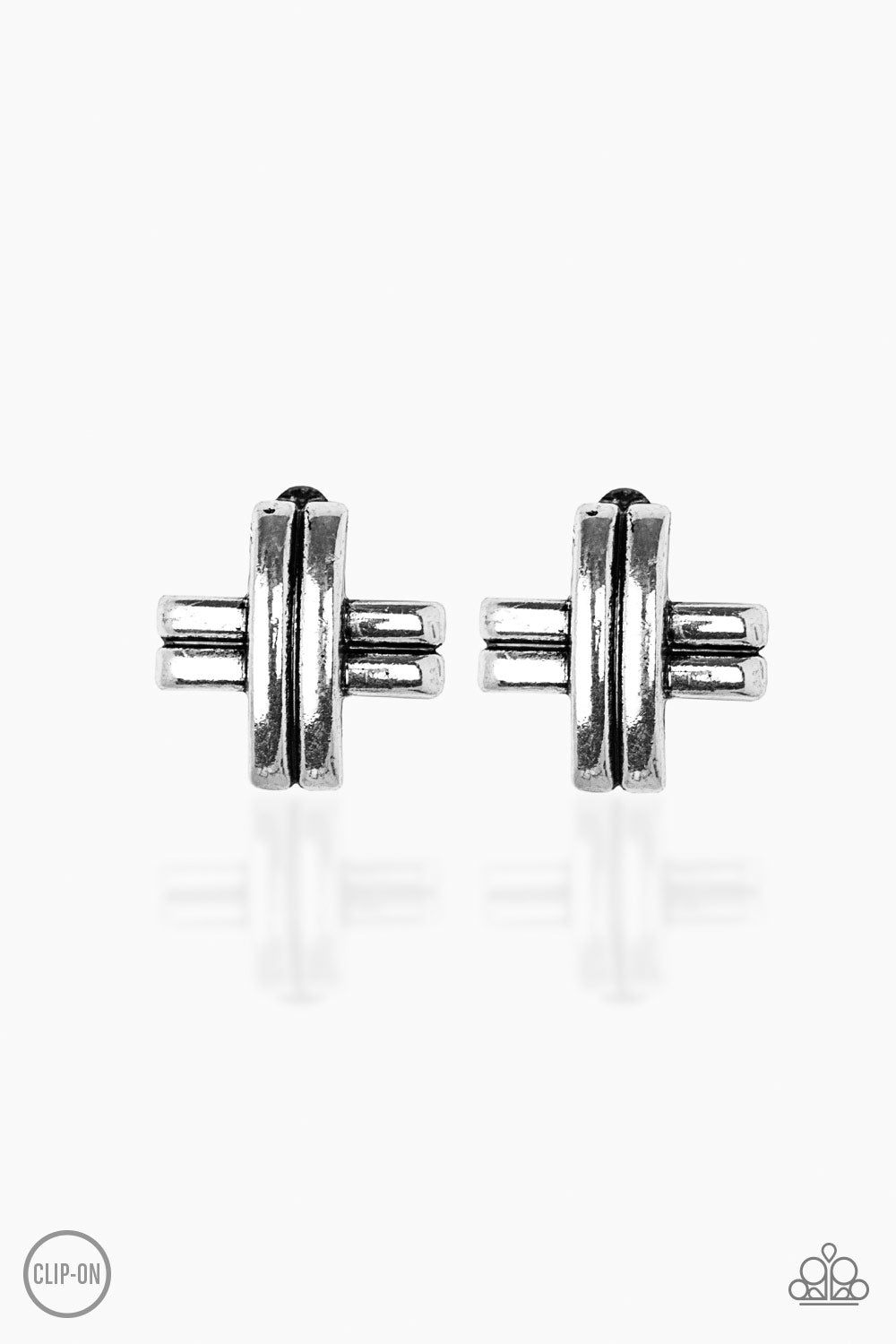 Couture Crossover Silver Paparazzi Earrings Cashmere Pink Jewels - Cashmere Pink Jewels & Accessories, Cashmere Pink Jewels & Accessories - Paparazzi