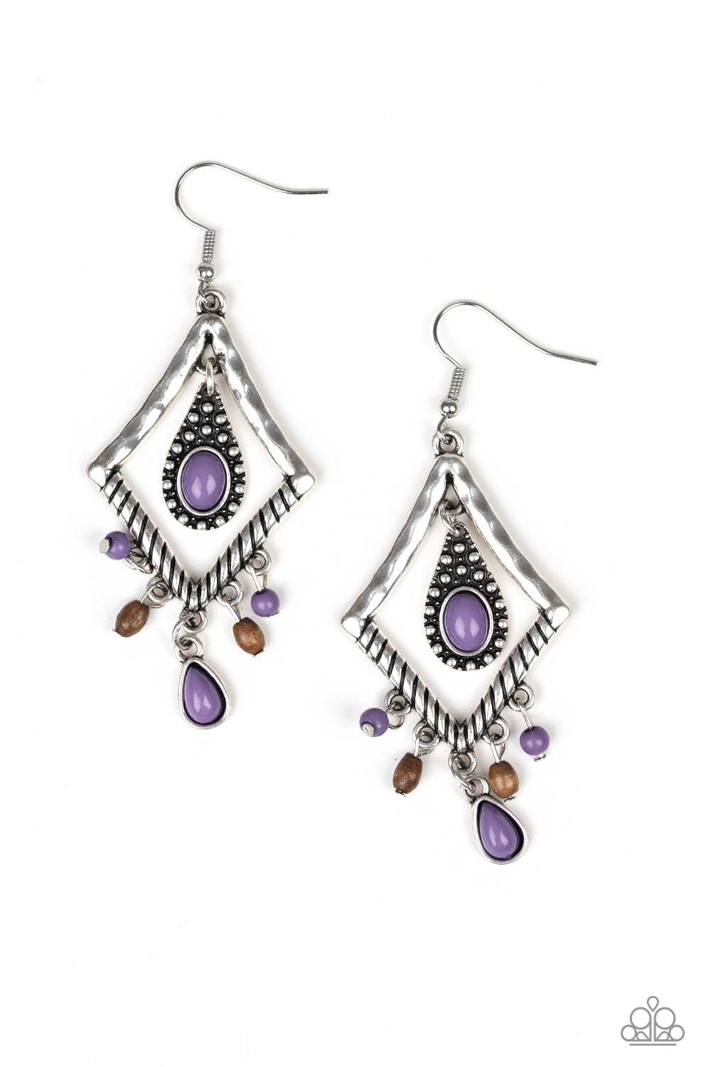 Southern Sunsets Purple Paparazzi Earrings Cashmere Pink Jewels - Cashmere Pink Jewels & Accessories, Cashmere Pink Jewels & Accessories - Paparazzi