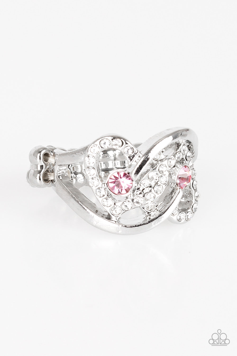 Have The World On A HEART-String Pink Paparazzi Ring Cashmere Pink Jewels