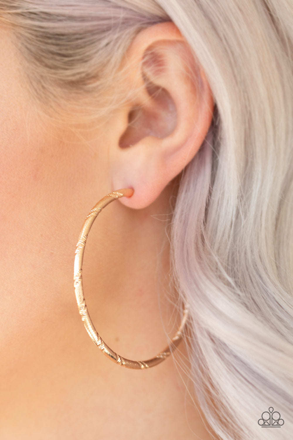 A Double Take Gold Paparazzi Earring Cashmere Pink Jewels