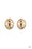 Movie Star Sparkle Gold Paparazzi Earrings Cashmere Pink Jewels