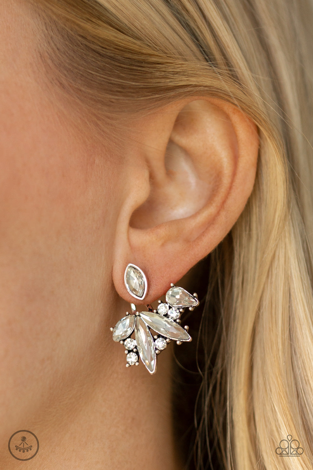 Deco Dynamite White Paparazzi Earring Cashmere Pink Jewels