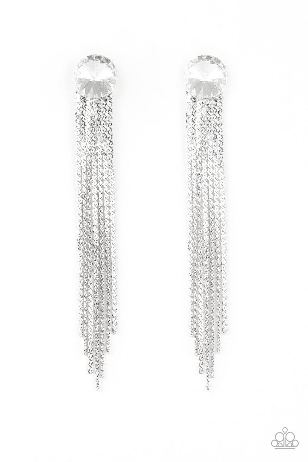 Level Up White Paparazzi Earring Cashmere Pink Jewels