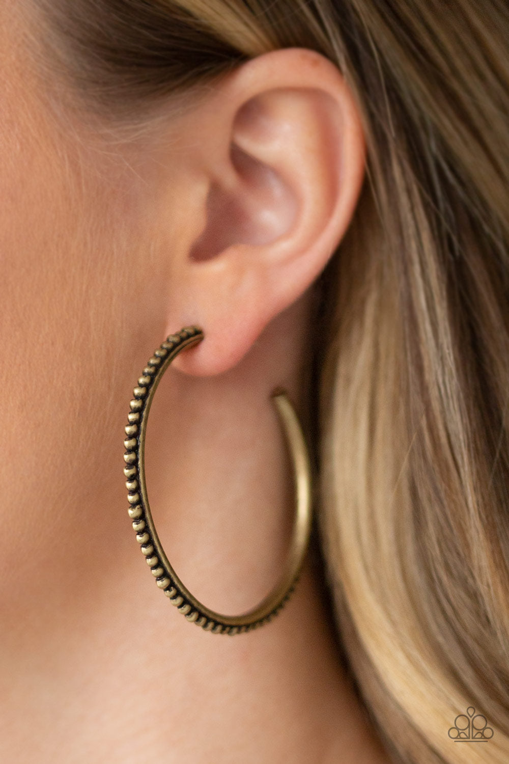 Totally On Trend Brass Paparazzi Earring Cashmere Pink Jewels