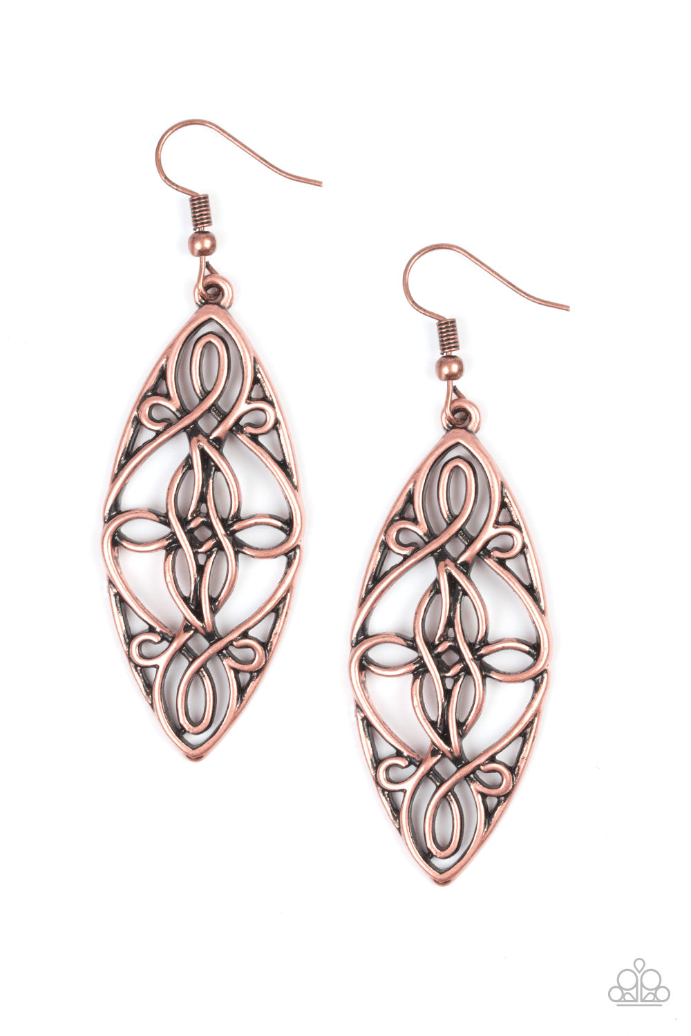 Tropical Trend Copper Paparazzi Earrings Cashmere Pink Jewels - Cashmere Pink Jewels & Accessories, Cashmere Pink Jewels & Accessories - Paparazzi