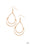 Simple Glisten Gold Paparazzi Earrings Cashmere Pink Jewels