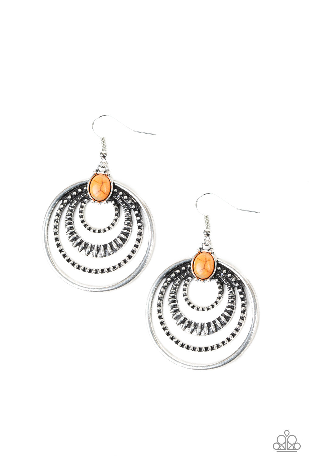 Southern Sol Orange Paparazzi Earring Cashmere Pink Jewels - Cashmere Pink Jewels & Accessories, Cashmere Pink Jewels & Accessories - Paparazzi