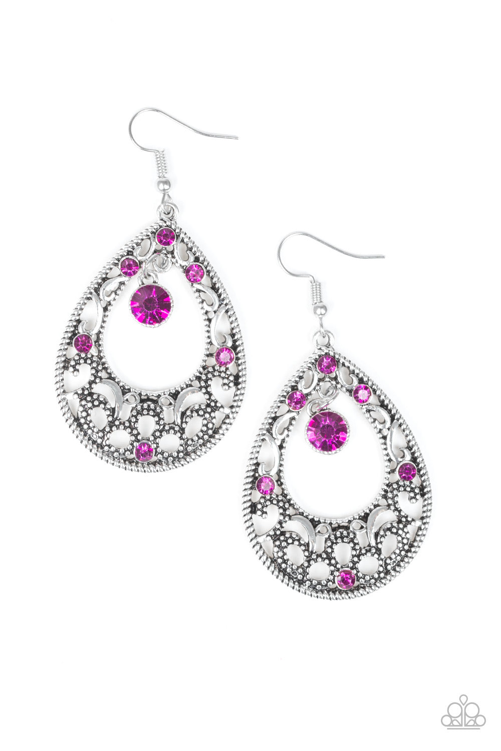Gotta Get That Glow Pink Paparazzi Earrings Cashmere Pink Jewels - Cashmere Pink Jewels & Accessories, Cashmere Pink Jewels & Accessories - Paparazzi