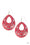 Merrily Marooned Red Paparazzi Earrings Cashmere Pink Jewels
