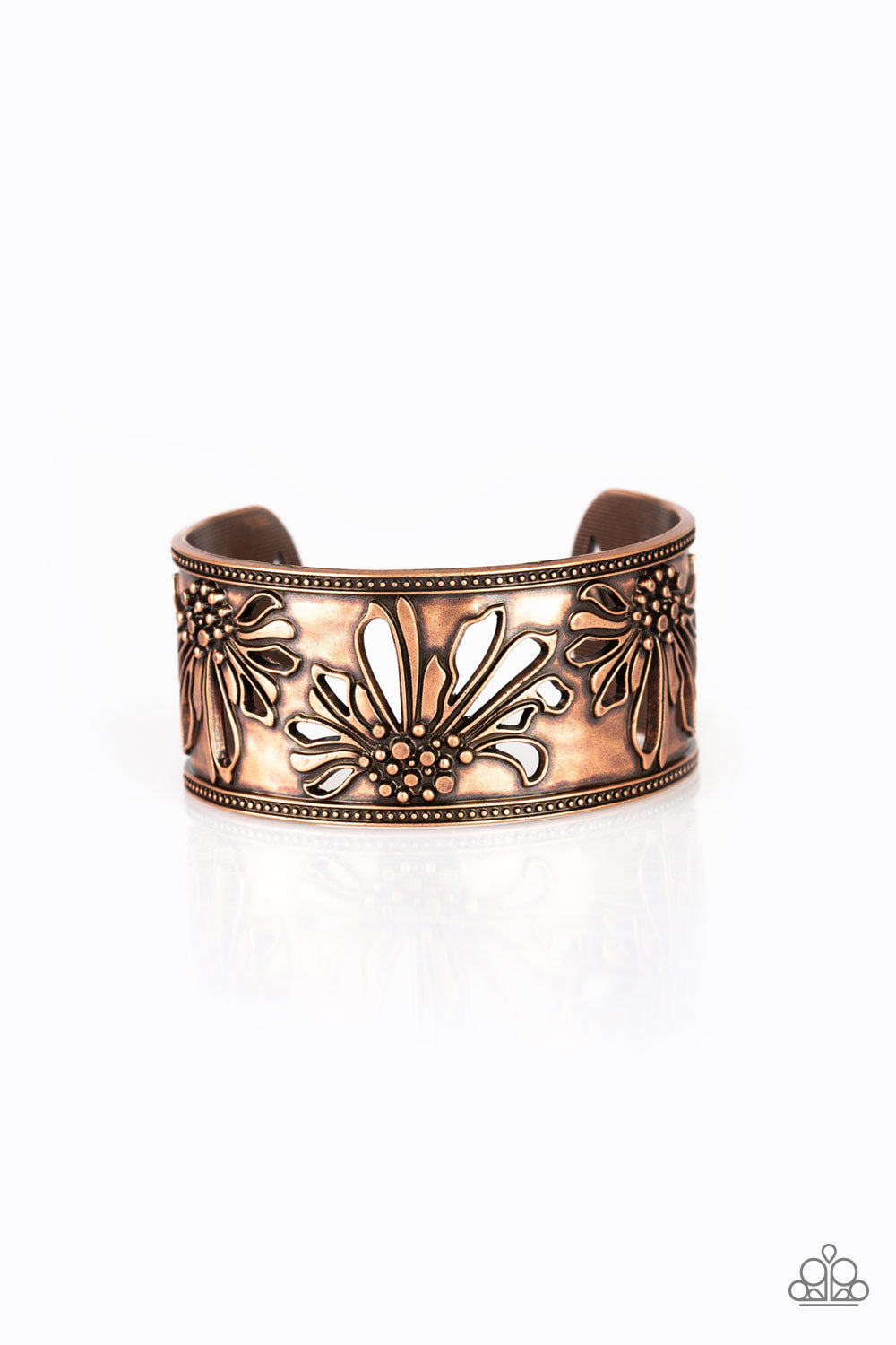 Where The WILDFLOWERS Are Copper Paparazzi Bracelets Cashmere Pink Jewels - Cashmere Pink Jewels & Accessories, Cashmere Pink Jewels & Accessories - Paparazzi