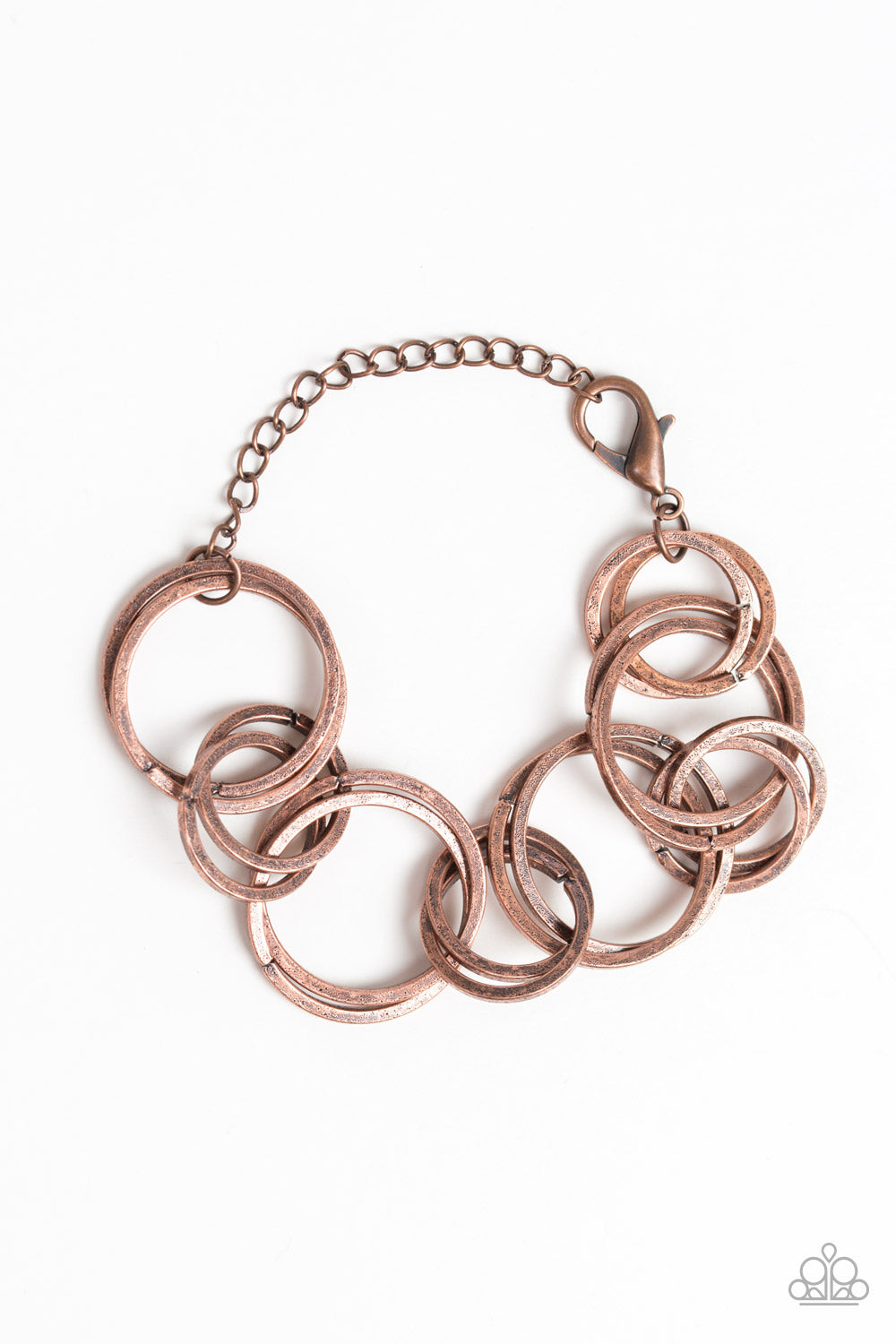 Jump Into The Ring Copper Paparazzi Necklaces Cashmere Pink Jewels - Cashmere Pink Jewels & Accessories, Cashmere Pink Jewels & Accessories - Paparazzi