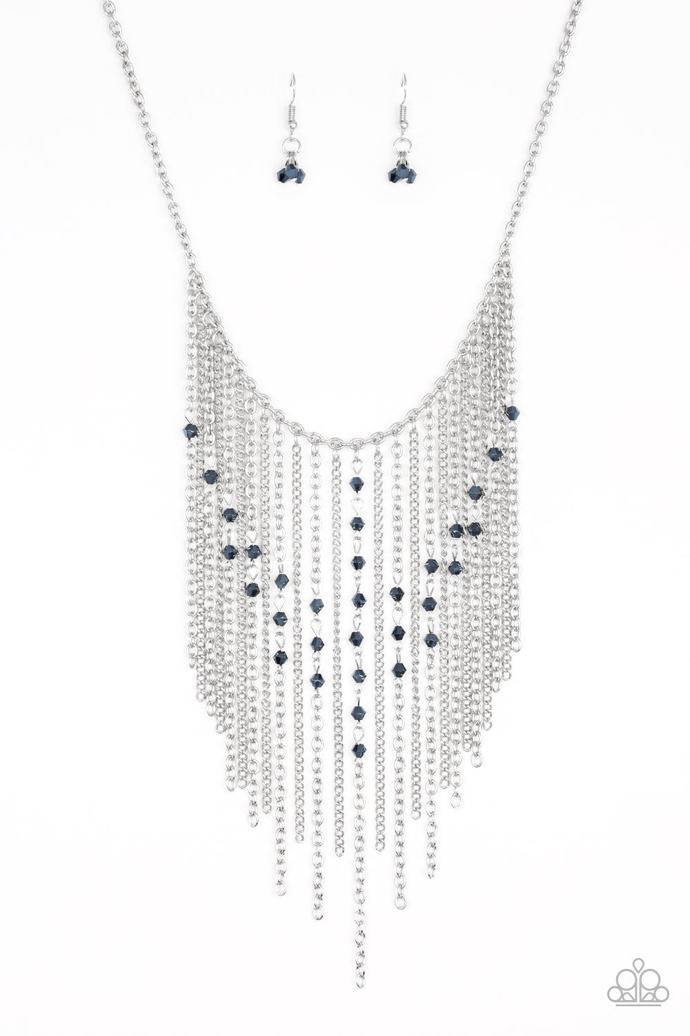 First Class Fringe Blue Paparazzi Necklace Cashmere Pink Jewels - Cashmere Pink Jewels & Accessories, Cashmere Pink Jewels & Accessories - Paparazzi