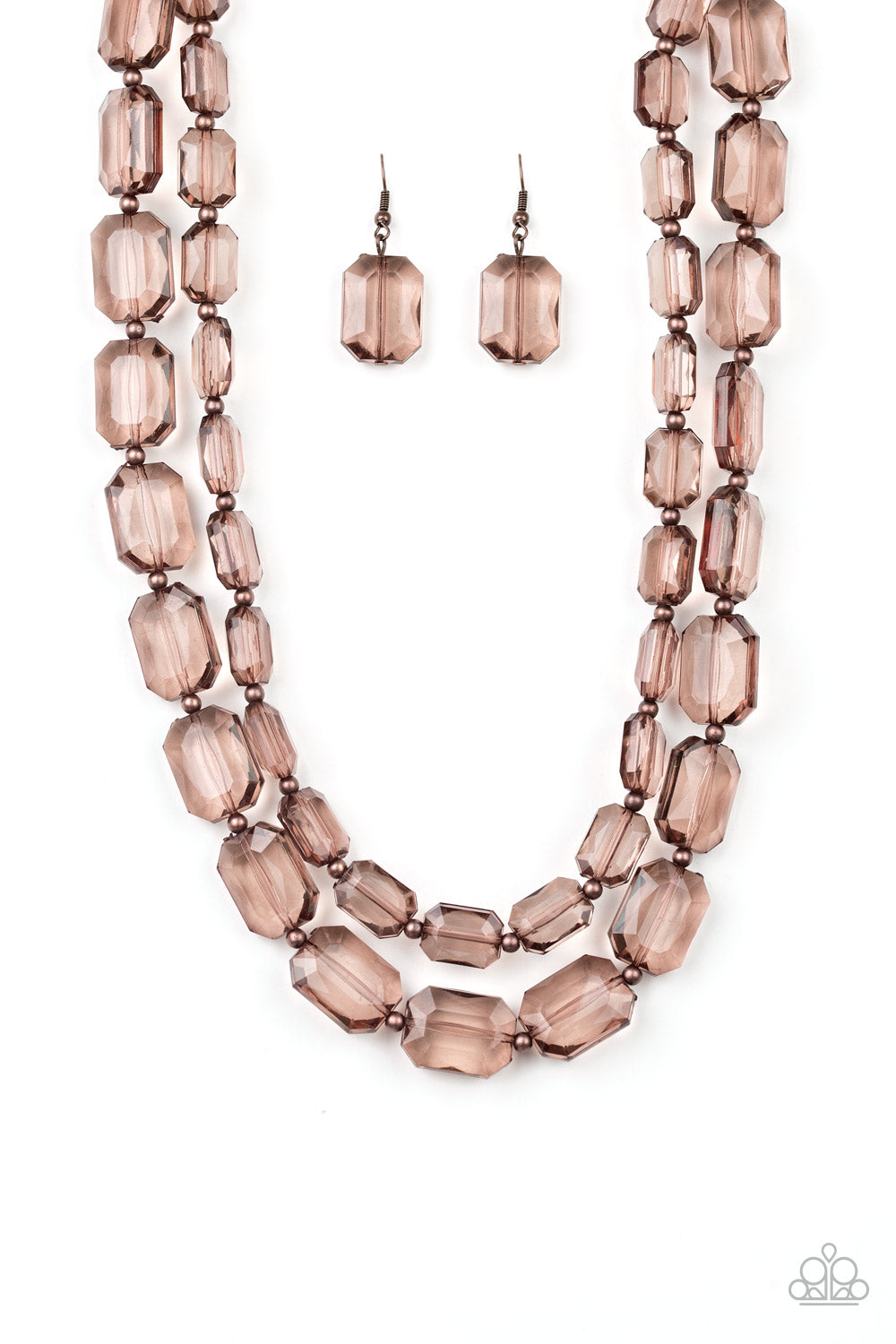 Ice Bank Copper Paparazzi Necklaces Cashmere Pink Jewels - Cashmere Pink Jewels & Accessories, Cashmere Pink Jewels & Accessories - Paparazzi