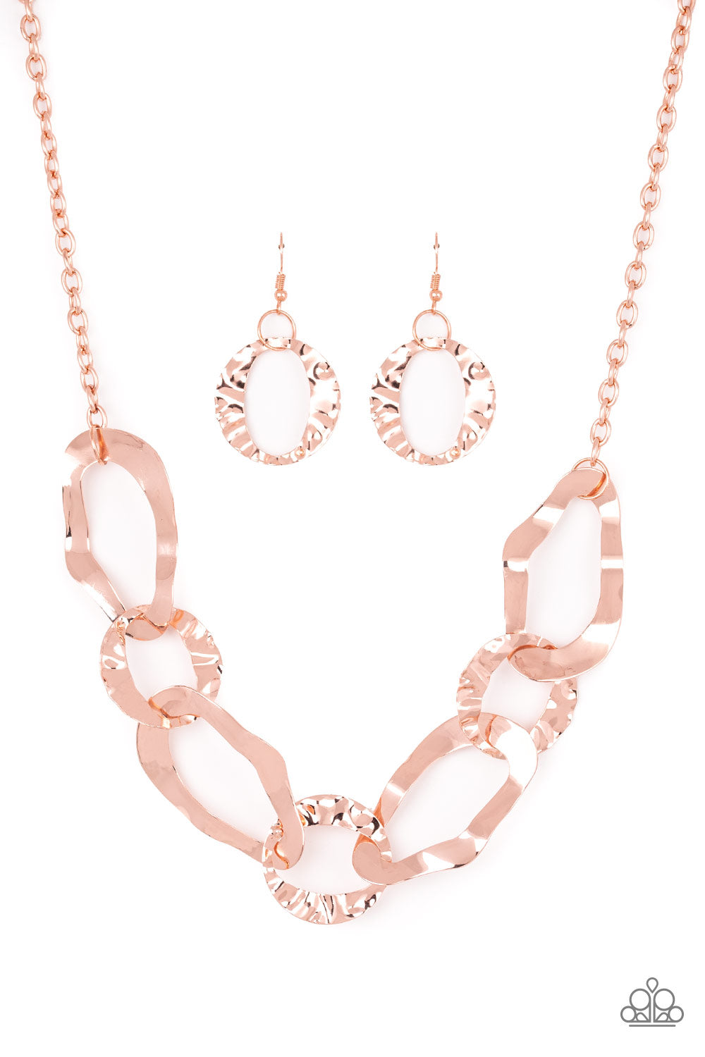 Capital Contour Copper Paparazzi Necklaces Cashmere Pink Jewels - Cashmere Pink Jewels & Accessories, Cashmere Pink Jewels & Accessories - Paparazzi