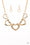 Hearty Hearts Gold Paparazzi Necklaces Cashmere Pink Jewels