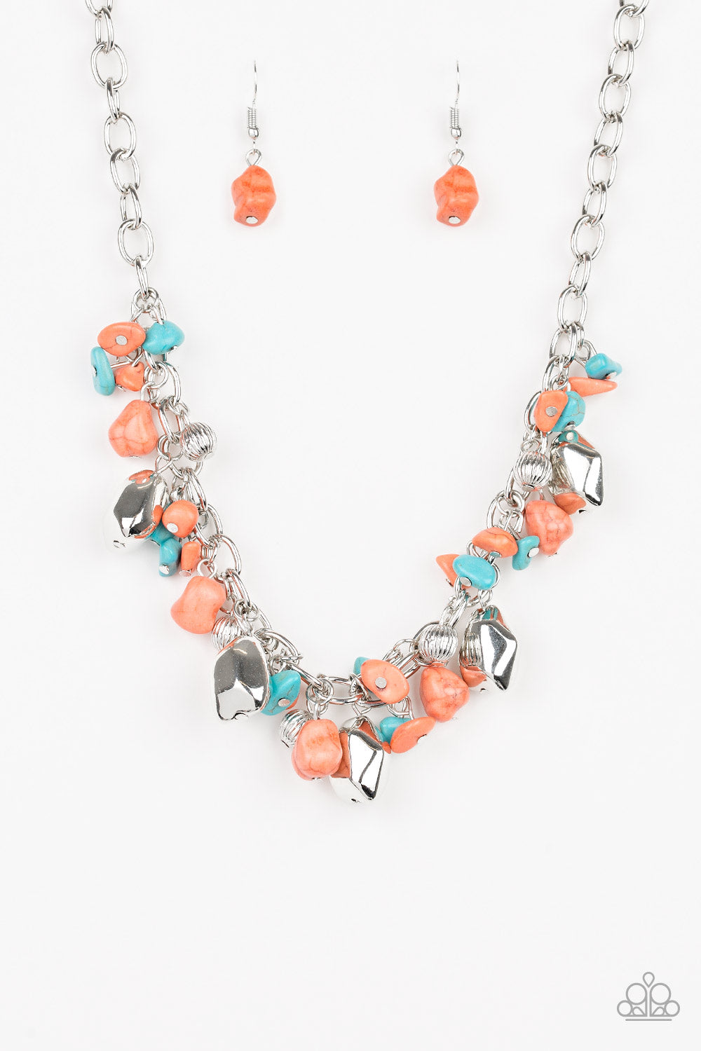 Quarry Trail Orange Paparazzi Necklaces Cashmere Pink Jewels - Cashmere Pink Jewels & Accessories, Cashmere Pink Jewels & Accessories - Paparazzi
