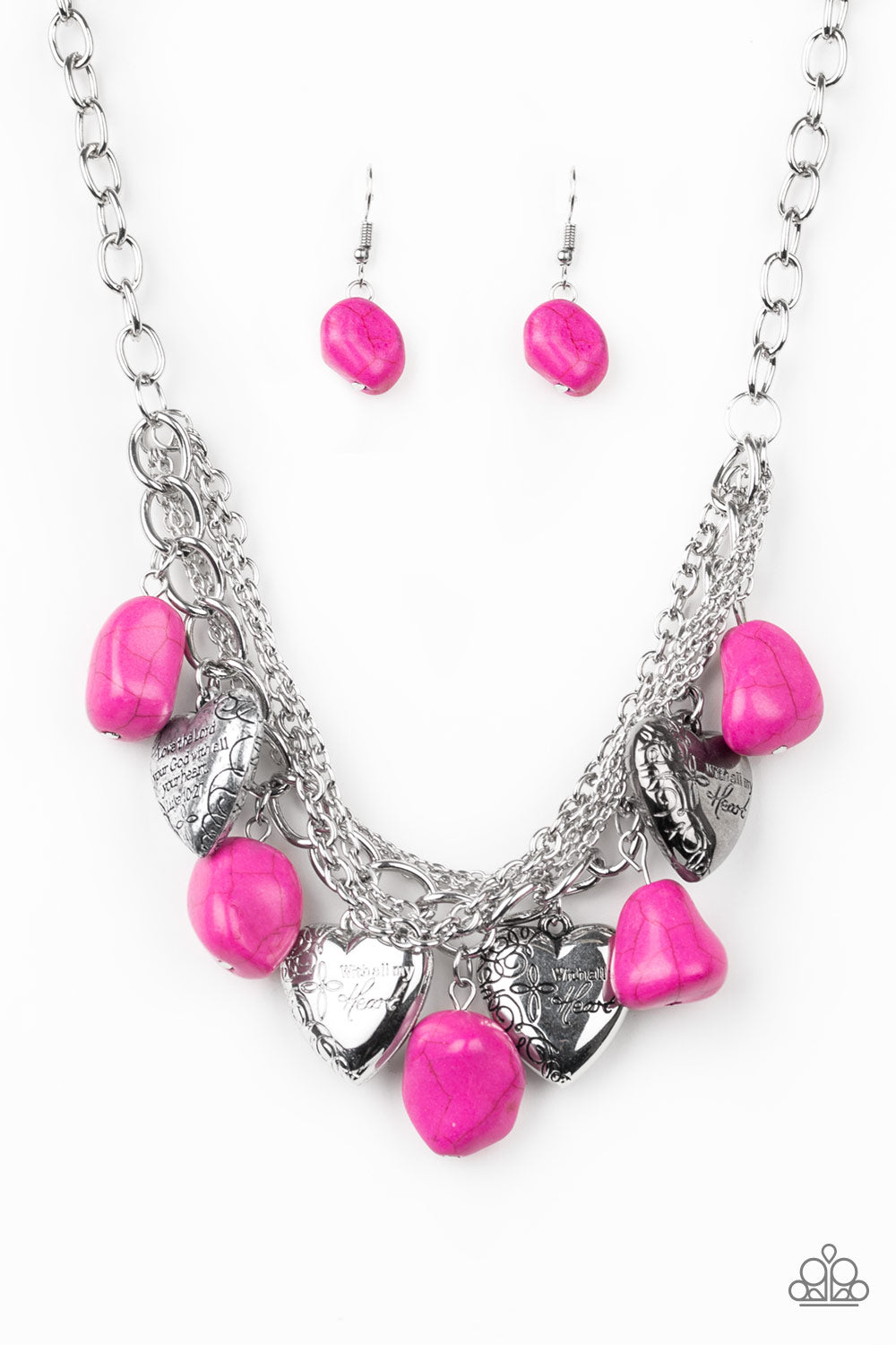 Change of Heart Pink Paparazzi Necklace Cashmere Pink Jewels - Cashmere Pink Jewels & Accessories, Cashmere Pink Jewels & Accessories - Paparazzi