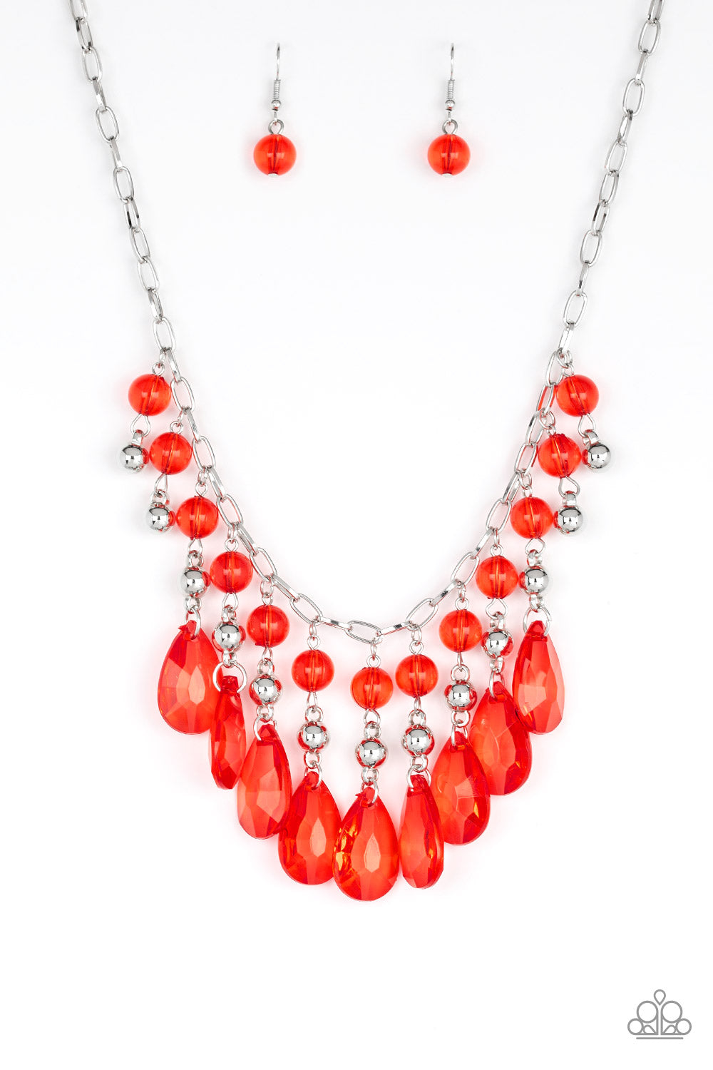 Beauty School Drop Out Red Paparazzi Necklaces Cashmere Pink Jewels - Cashmere Pink Jewels & Accessories, Cashmere Pink Jewels & Accessories - Paparazzi