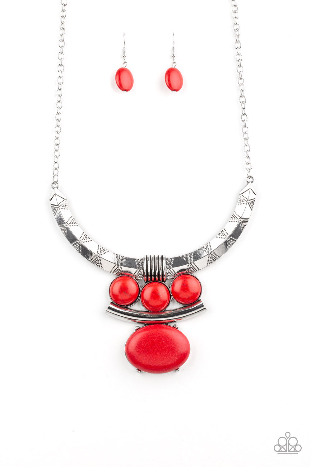 Commander In CHIEFETTE Red Paparazzi Necklace Cashmere Pink Jewels