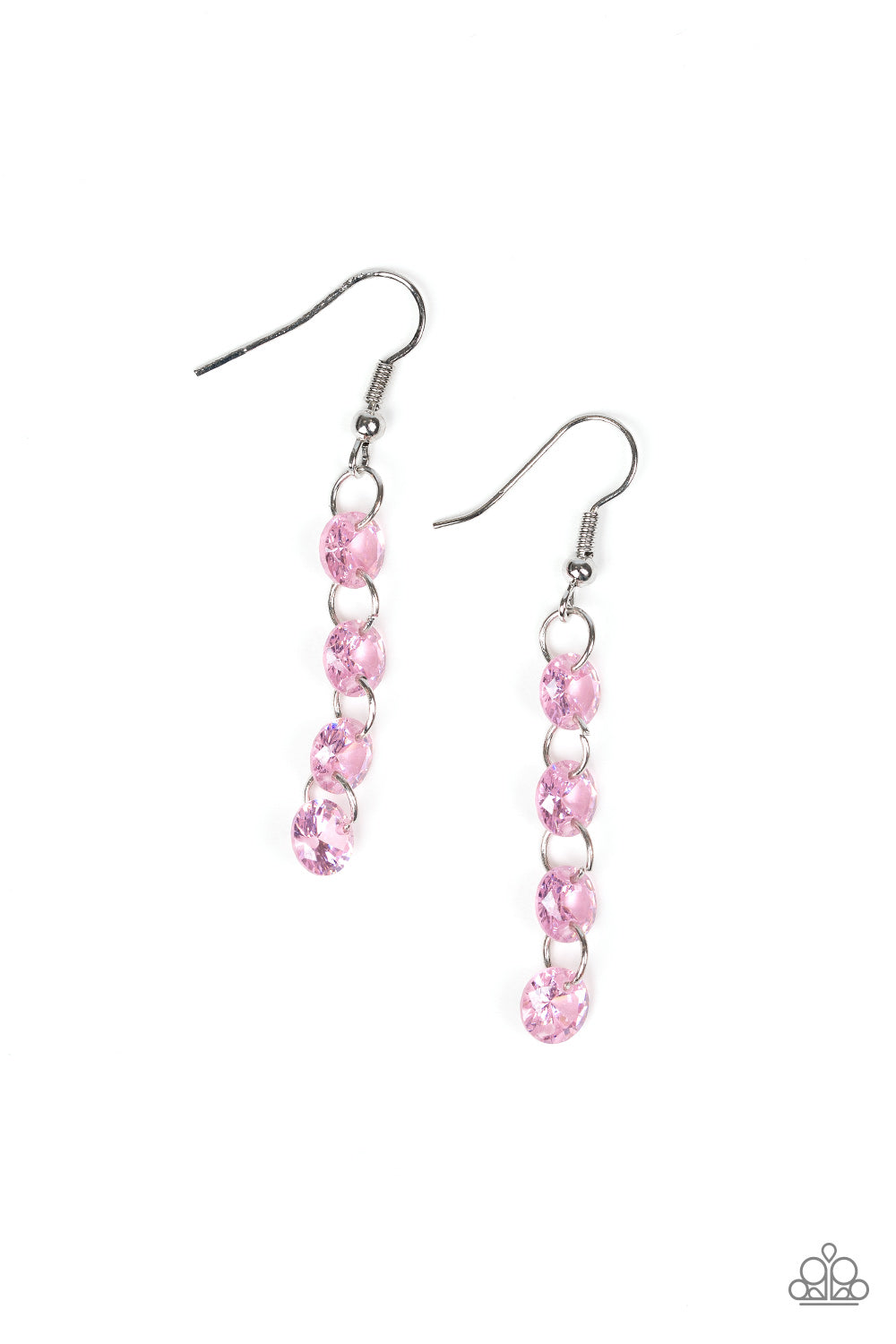 Trickle-Down Effect Pink Paparazzi Earring Cashmere Pink Jewels - Cashmere Pink Jewels & Accessories, Cashmere Pink Jewels & Accessories - Paparazzi
