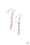 Trickle-Down Effect Pink Paparazzi Earring Cashmere Pink Jewels